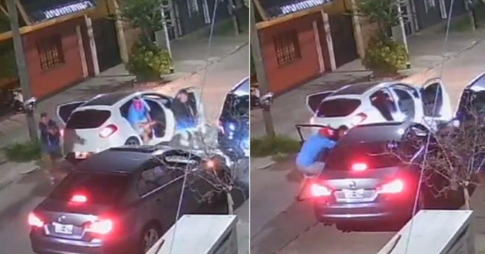 Video: intentaron robarle el auto a la esposa del arquero de Almagro y le apuntaron con un arma en la cabeza a su hijo de 3 años