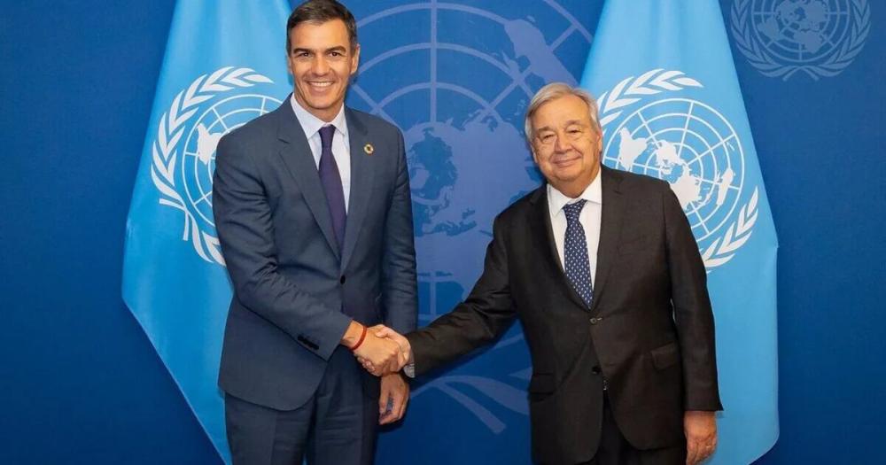 Sánchez muestra su “enorme preocupación” por los bombardeos en Líbano durante un encuentro con Guterres