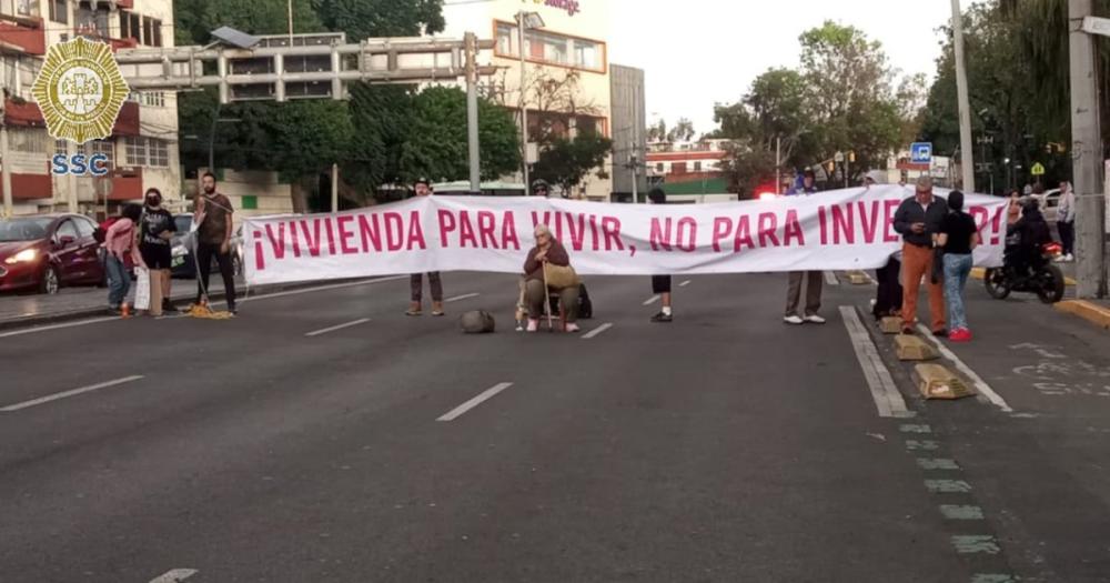Vecinos de Popotla denuncian desalojo ilegal y se manifiestan sobre avenida México – Tacuba